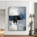 Blue - Gray - Black Abstract Painting with Moody Depth WINK535