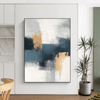 Gray Gold Abstract Painting with Subtle Luxury WINK722
