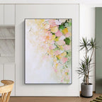 Textured Floral Abstract - Tactile Botanical Abstract Painting GAB0493