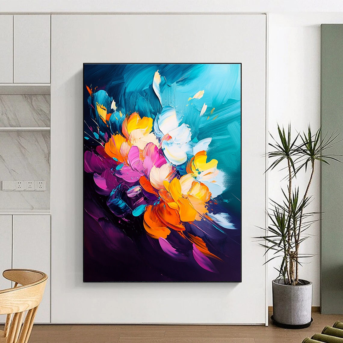 Bold Floral Abstract - Lush Botanical Abstract Art GAB0487