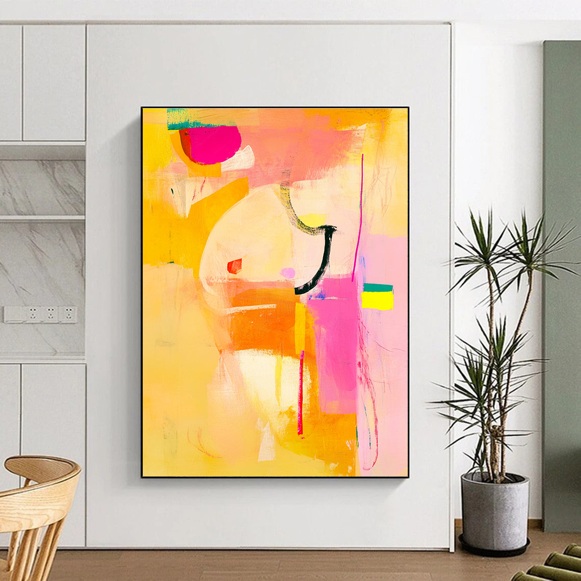 Bright Colorful Abstract Painting with Lively Energy WINK297