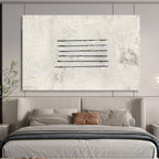 Simple Black Lines Abstract Painting for Modern Office Break Rooms YHT264