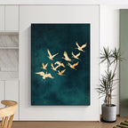 Flying Cranes II Abstract Painting for Zen - Themed Spaces GAB1343