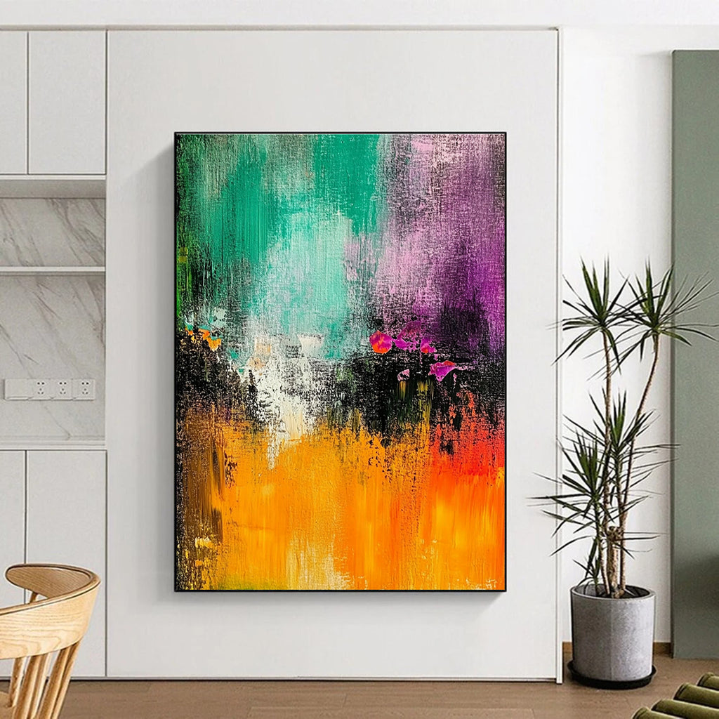 Vivid Color Palette Abstract Painting with Joyful Vibes WINK797