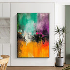 Vivid Color Palette Abstract Painting with Joyful Vibes WINK797