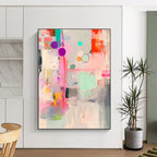 Vibrant Abstract Mix Painting with Eclectic Energy WINK138