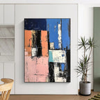 Urban Abstract Blocks Industrial Cityscape Abstract Painting GAB0268