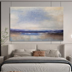 Serene Sea Horizon Abstract Painting for Peaceful Spaces YHT036