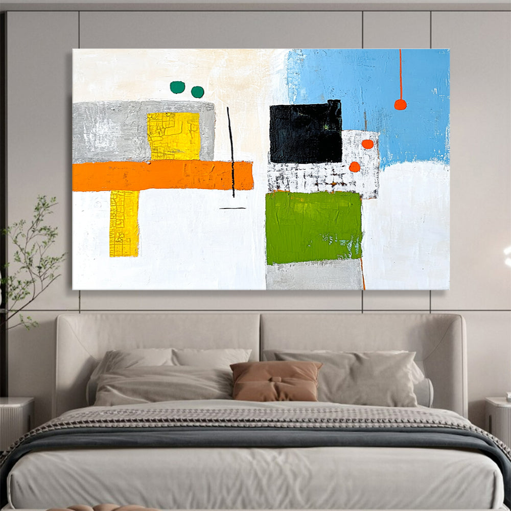 Color - Block Abstract Painting with Vibrant Geometric Shapes ABS258
