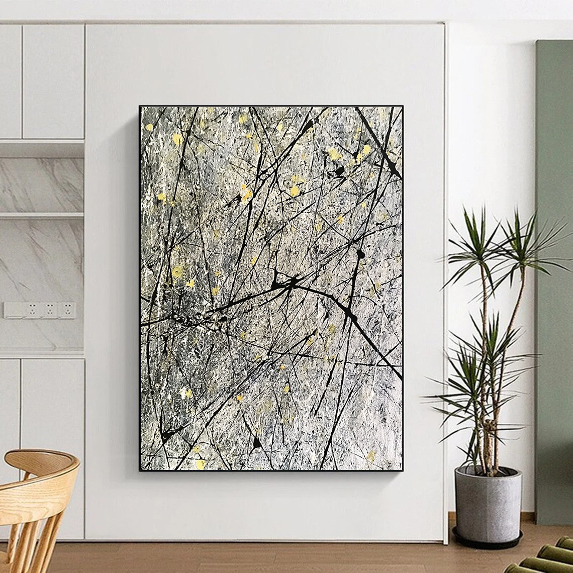 Line Drip Abstract Painting with Artistic Chaos WINK778