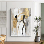 Dancing Figures Abstract Painting for Romantic - Themed Wedding Venues GAB0914