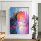 Colorful Archway Sunset Abstract Painting for Dreamy Spaces GAB0728