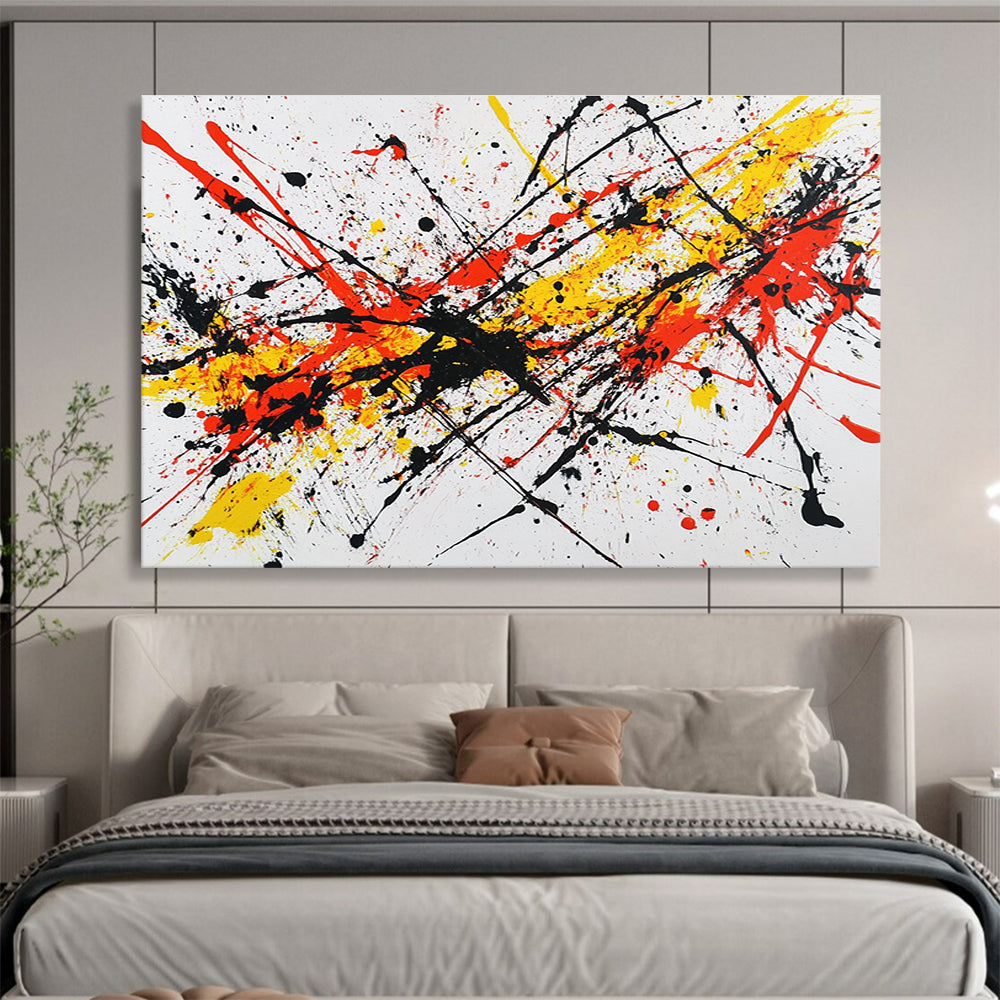 Splatter Paint Chaos: Dynamic Energy in Bold Hues Abstract Painting ABS161