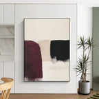 Repeating Deep Shapes Abstract Painting with Rhythmic Allure WINK176