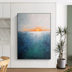 Sea Sunset Abstract - Tranquil Coastal Landscape Art GAB0530