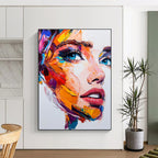Colorful Face Painting Expressive Abstract Portrait GAB0323