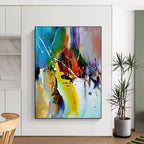 Dynamic Color Streak Abstract Painting for Art - Centric Hallways HENG414