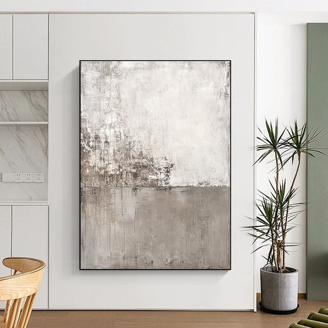 Gray - Toned Abstract Painting with Subtle Textures WINK120