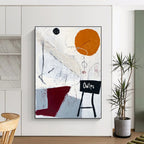 Whimsical Abstract “Ow lips” Painting for Eclectic Café Interiors GAB1245
