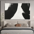 Black - White Abstract Forms  Minimalist Drama ABS031