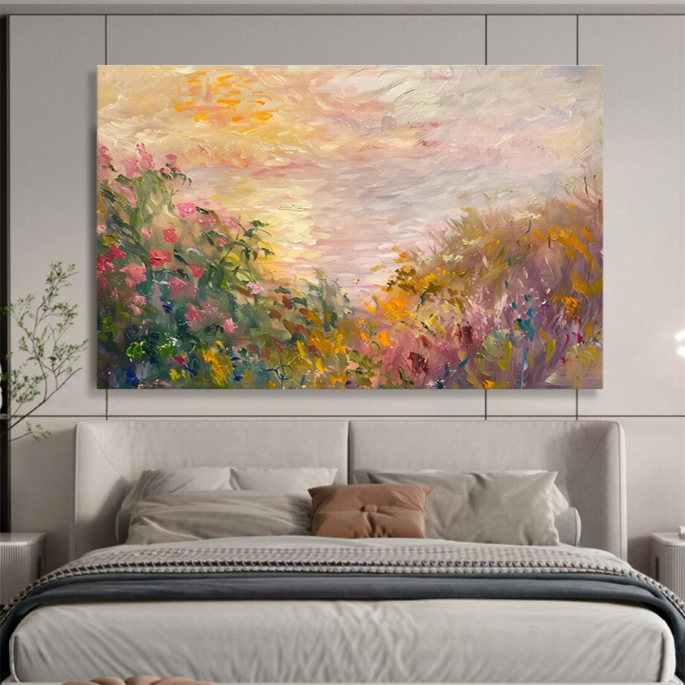 Flower Field Abstract Painting for Garden - Themed Cafes YHT195