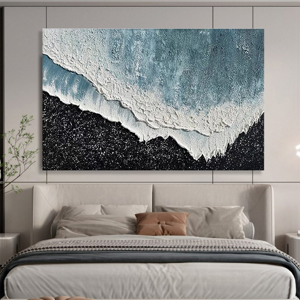 Textured Wave Abstract Painting for Ocean - Themed Galleries YHT207