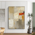 Neutral Tones Abstract Painting for Minimalist - Styled Living Rooms GAB1091