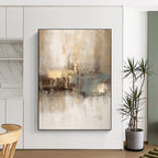 Neutral Tones Abstract Painting for Timeless Home Decor HENG068