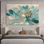 Blue Lotus with Gold - Elegance and Spirituality ABS015