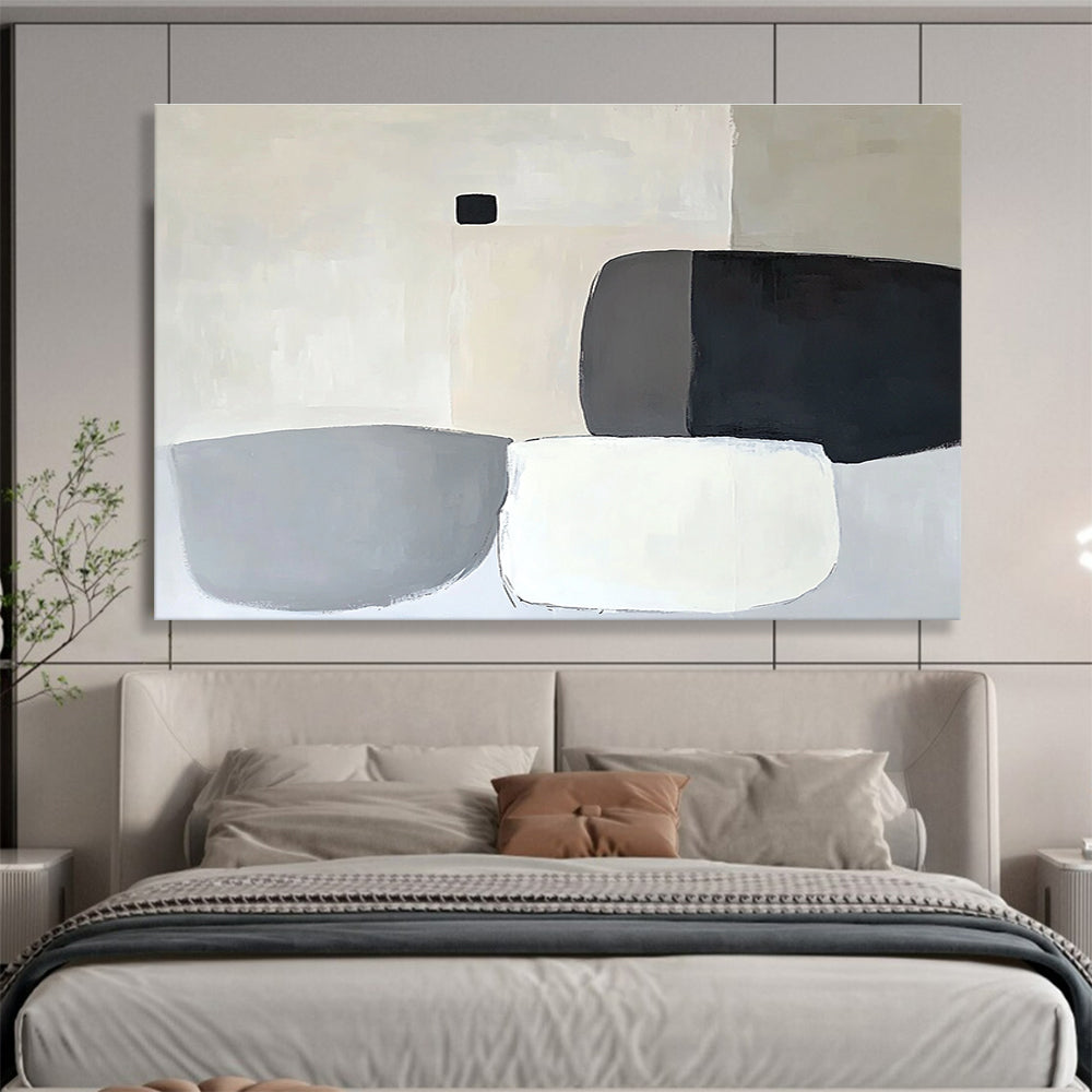 Neutral - Toned Abstract Shapes Abstract Painting ABS586