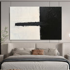 Minimalist Black and White Abstract Painting ABS300