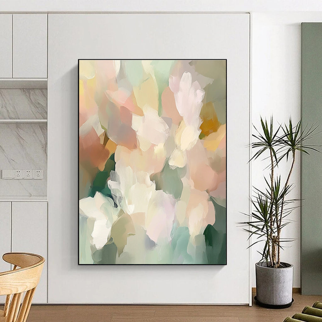 Pastel Flower Abstract - Serene Floral Abstract Art GAB0492