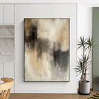 Monochrome Blur Abstract Painting for Zen - Inspired Meditation Centers GAB1217