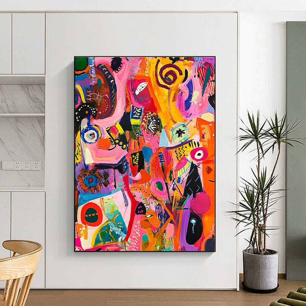 Colorful Abstract Mosaic - Vivid Expressionist Art GAB0380