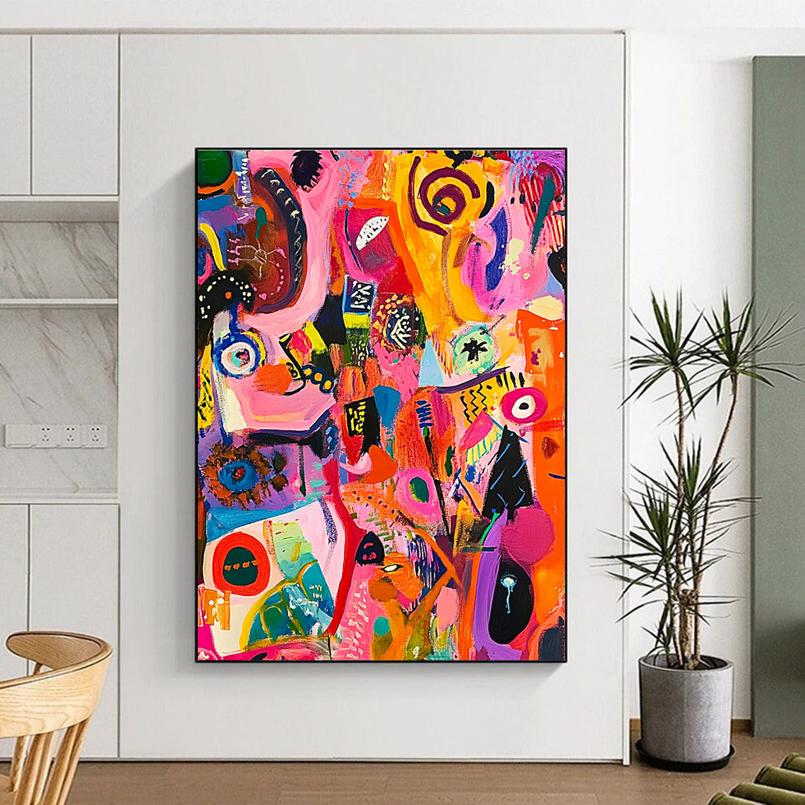 Colorful Abstract Mosaic - Vivid Expressionist Art GAB0380
