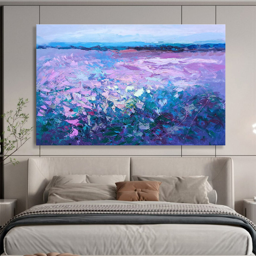 Purple Field Abstract Painting for Modern Art Galleries YHT453
