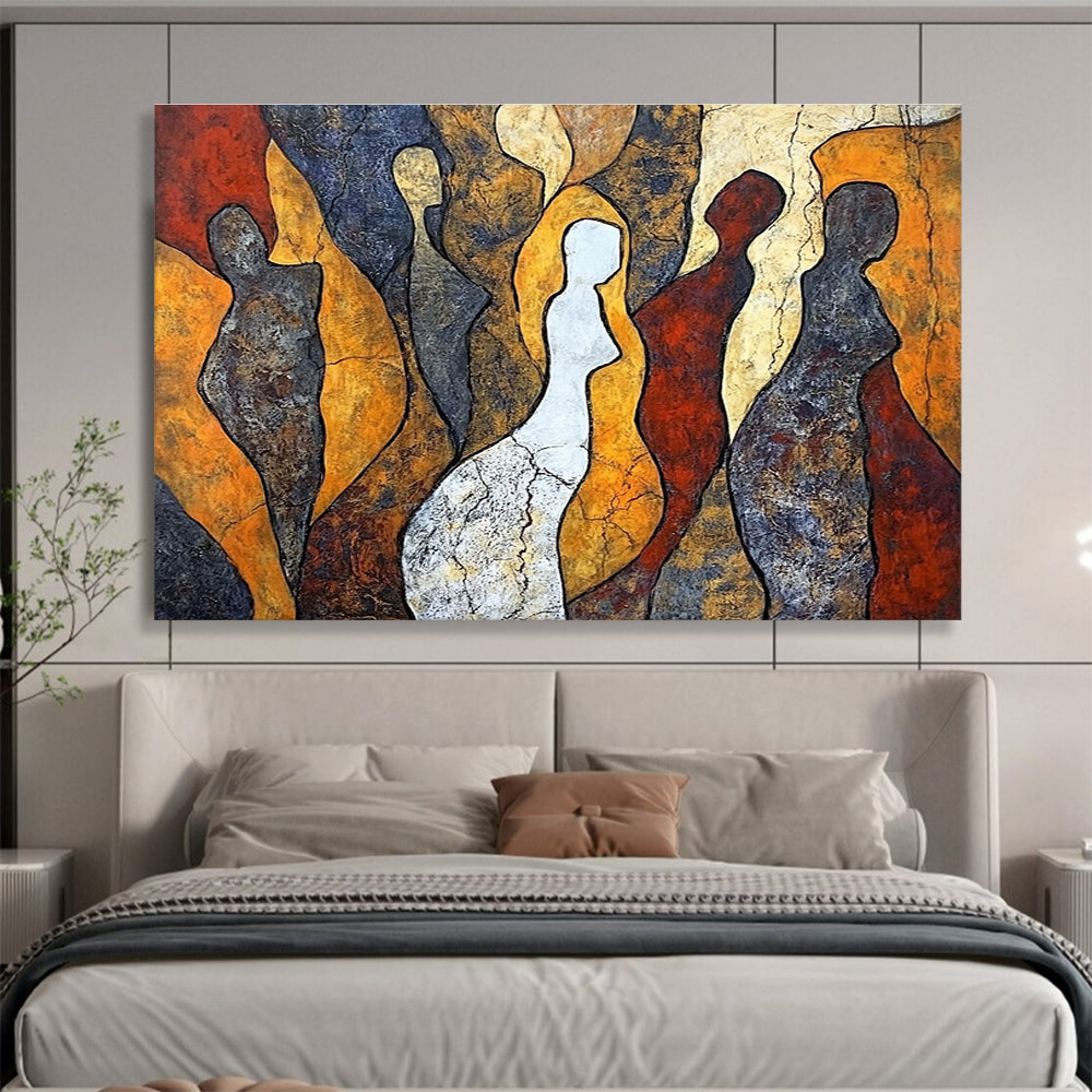 Earth - Toned Abstract Figures  Timeless Humanity ABS112