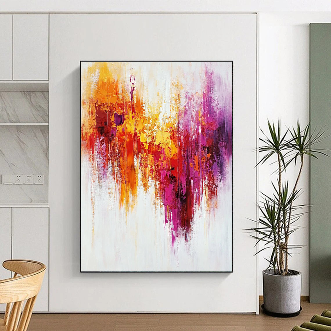 Vibrant Color Burst Abstract Painting for Modern Art Galleries GAB1233