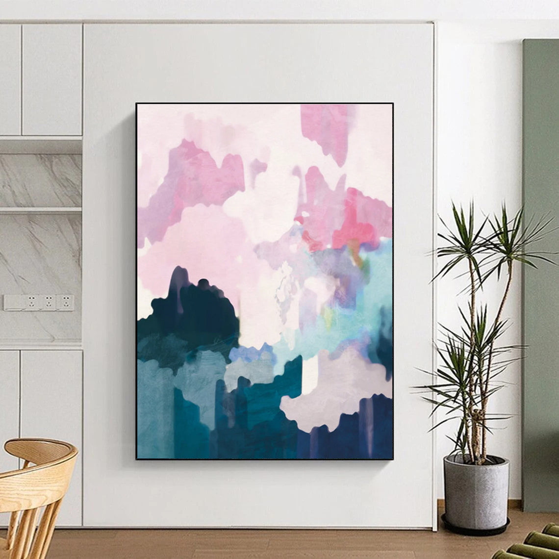 Dreamy Pastel Abstract Landscape Painting for Whimsical Spaces HENG235