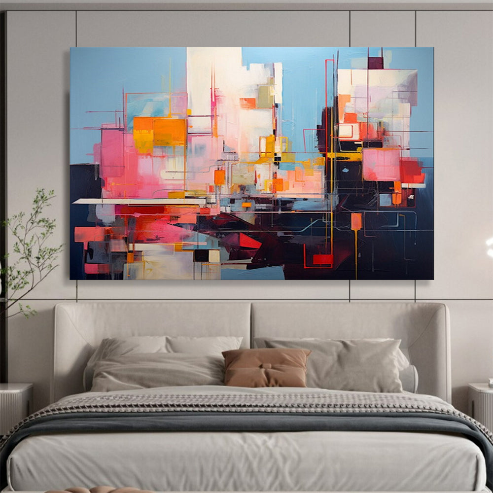 Colorful Urban Abstract Painting for Creative Hubs YHT019