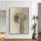 Textured Circles and Lines Abstract Painting for Contemporary Art Galleries GAB1346