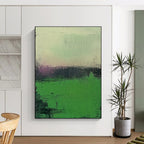 Green and Purple Gradient Abstract Painting with Subtle Tranquility WINK109