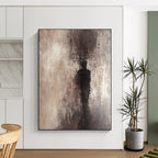 Shadowy Figure Abstract - Mysterious Abstract Painting GAB0645