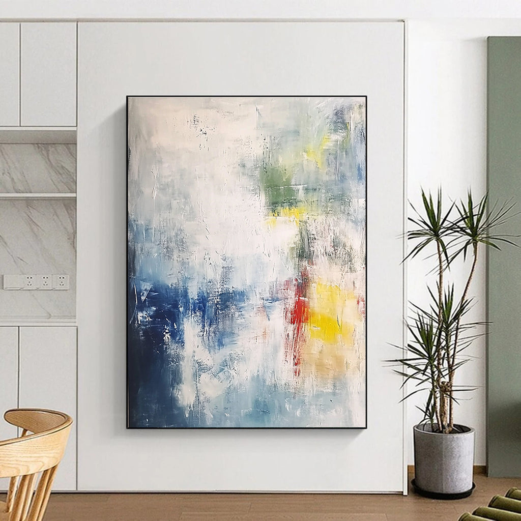 Light - Toned Abstract Painting with Subtle Color Accents WINK810