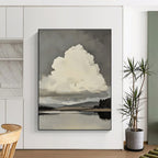 Dramatic Cloud Landscape Abstract Painting for Nature - Inspired Corporate Offices GAB1276