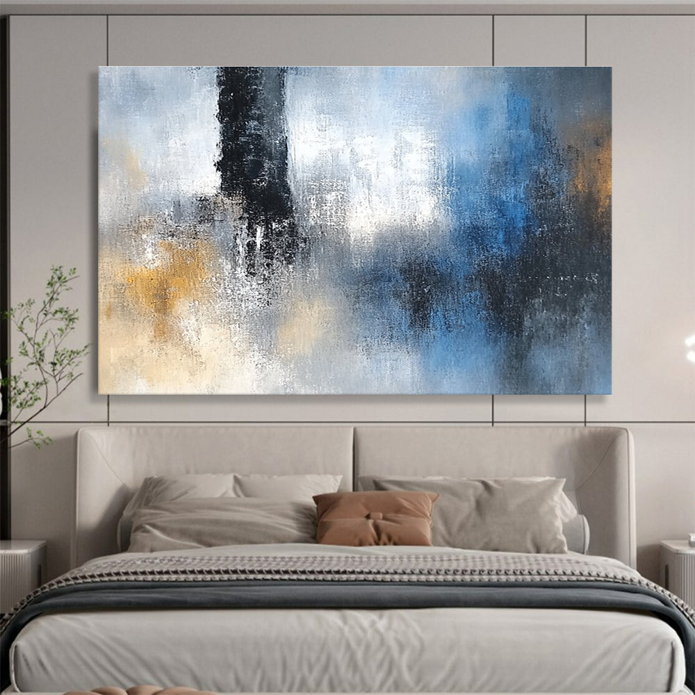 Subtle Gray - Blue Textural Abstract Painting ABS193
