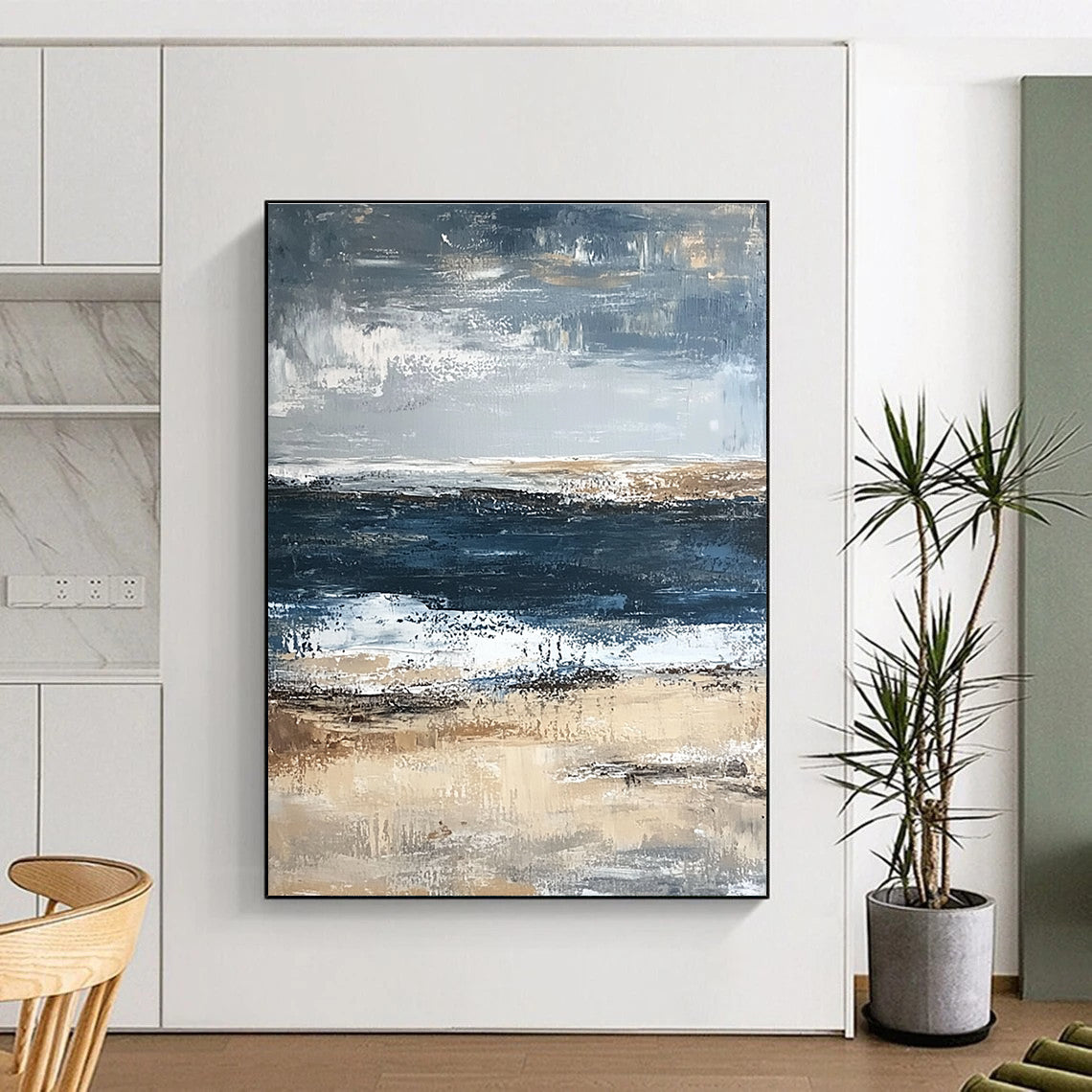 Coastal Abstract Painting for Relaxing Beach Houses GAB0804