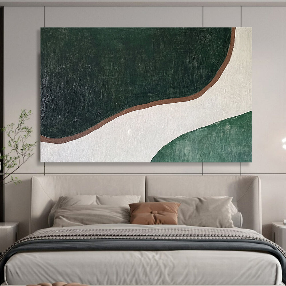 Organic Green - Brown Nature - Inspired Abstract Painting ABS123