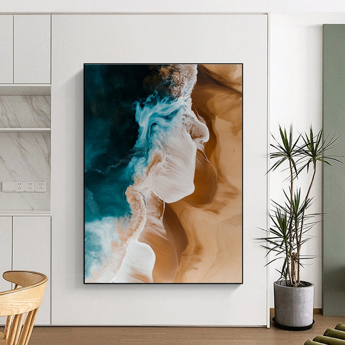 Aerial Beach Abstract Painting with Natural Harmony WINK311