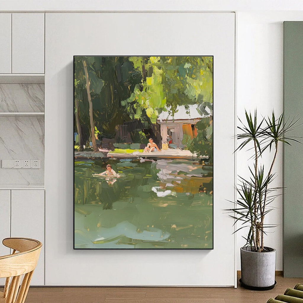 Leisure by the Lake Painting for Cozy Cottage Interiors HENG432